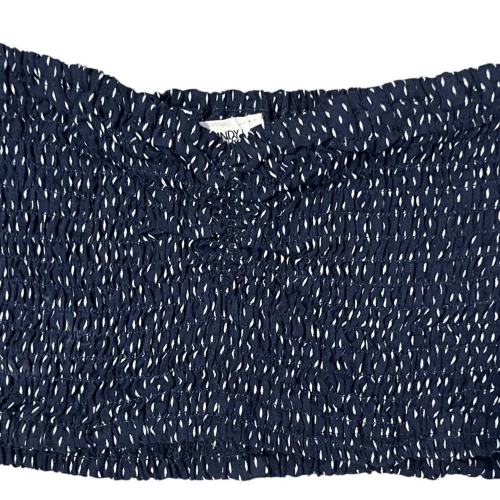 Navy and White Polka Dot Bandeau Top - Picture 4 of 5